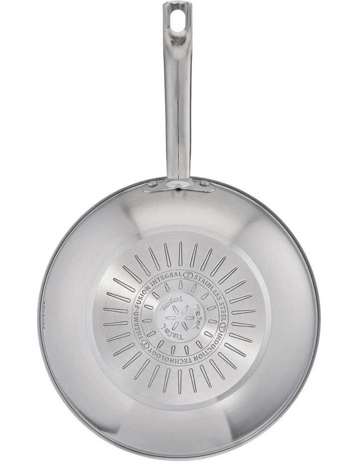 Virtuoso Induction Stainless Steel Uncoated Wok 28cm in Silver image 7