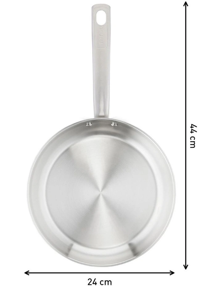 Virtuoso Induction Stainless Steel Uncoated Twin Frypan 24/28cm in Silver image 2