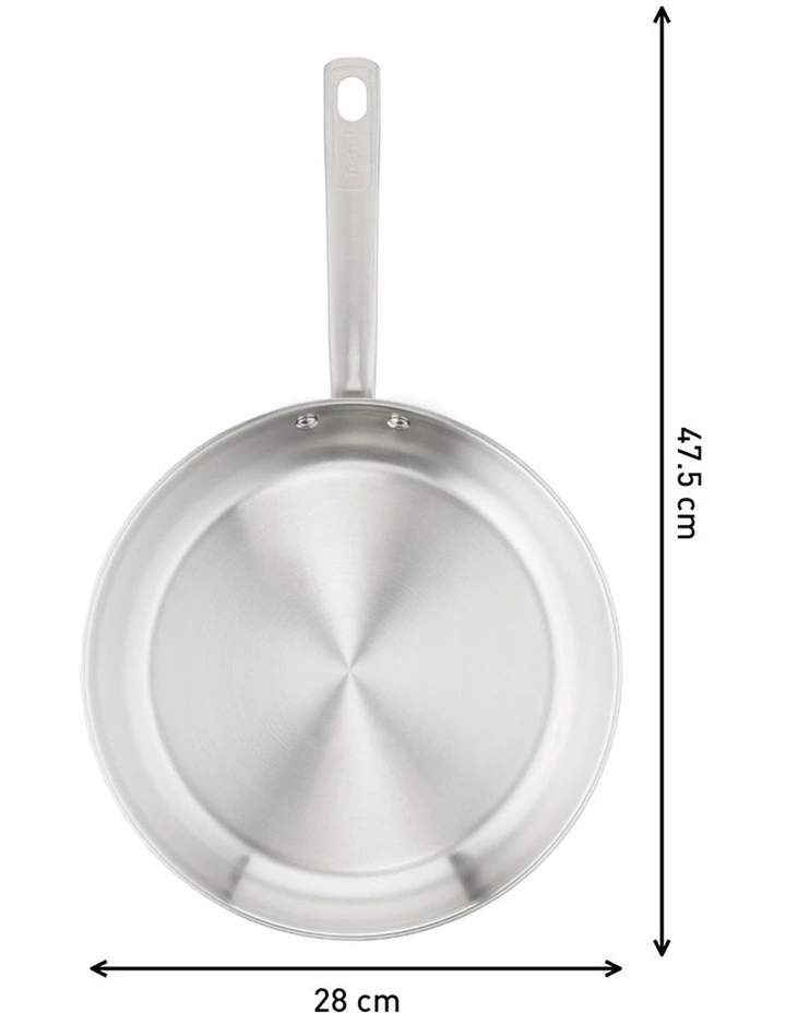 Virtuoso Induction Stainless Steel Uncoated Twin Frypan 24/28cm in Silver image 3