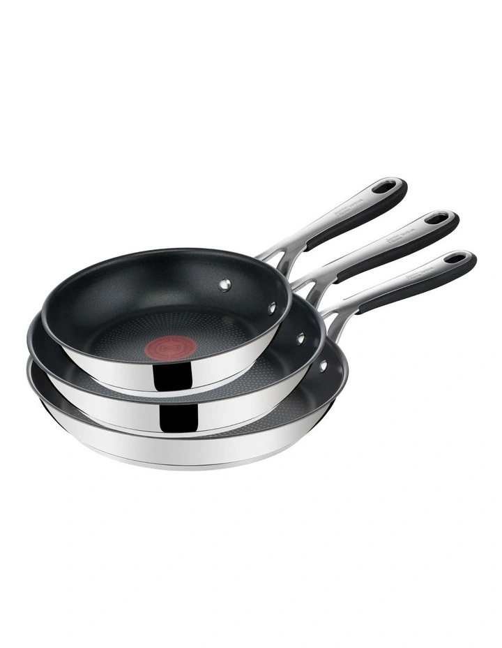 Kitchen Essentials Induction NS Stainless Steel Triple Frypans 20/24/28cm image 1