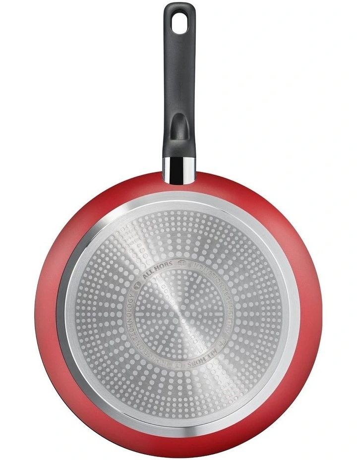 Delight Induction Non-Stick Twin Pack 28cm Frypan / 28cm Wok in Red image 5