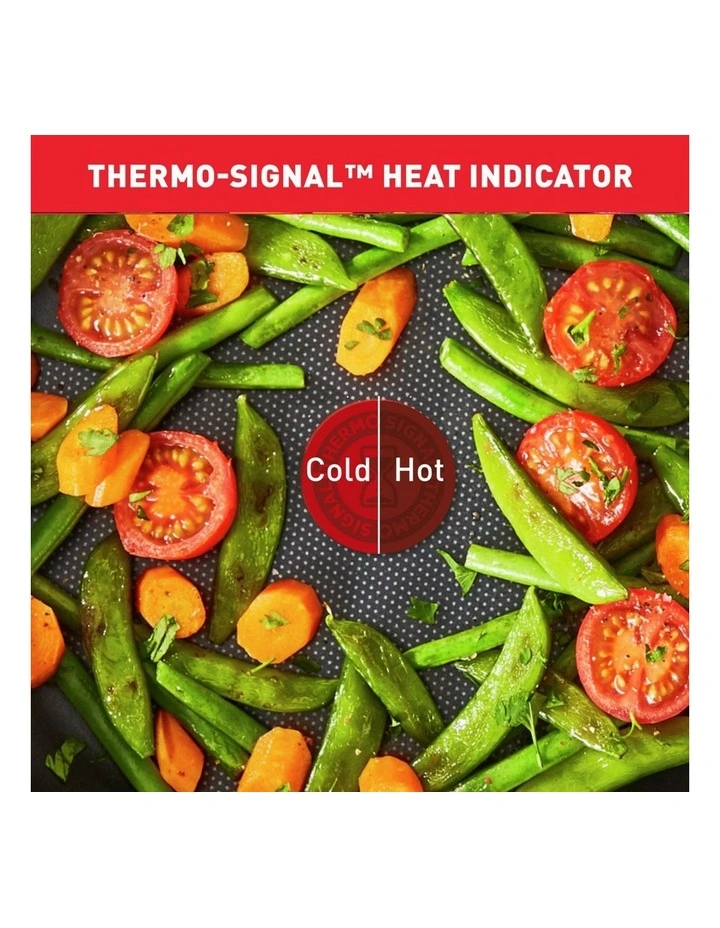 Delight Induction Non-Stick Twin Pack 28cm Frypan / 28cm Wok in Red image 7