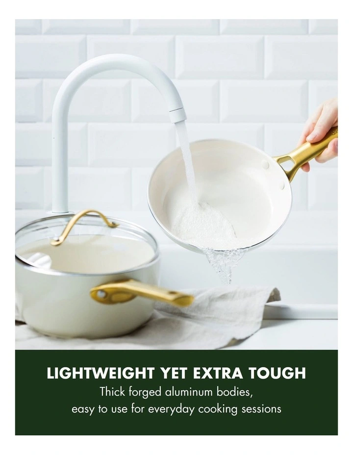 Padova Frypan 28cm PFAS-free ceramic non-stick Cream White image 4