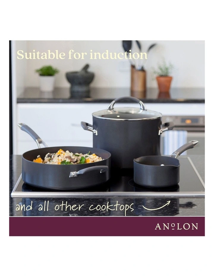 Nonstick Induction Skillet Fry Pan Triple Pack 20/24/28cm in Black image 3
