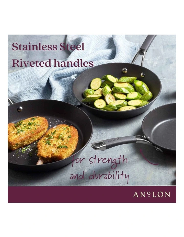 Nonstick Induction Skillet Fry Pan Triple Pack 20/24/28cm in Black image 6