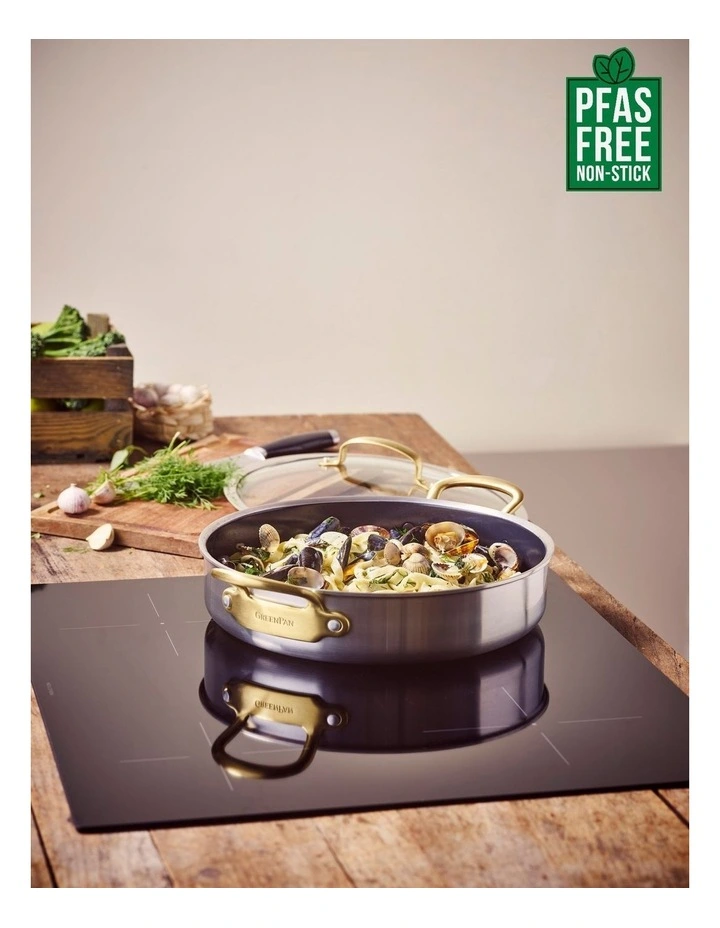 Premiere Gold Saute Pan 30cm - PFAS-free ceramic non-stick image 2