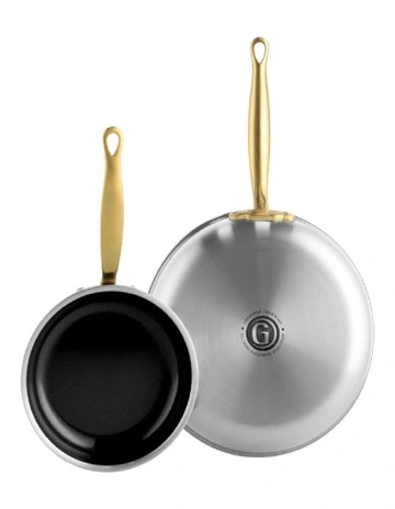 Premiere Frypan Set 2 Piece (26cm 20cm) in Stainless Steel