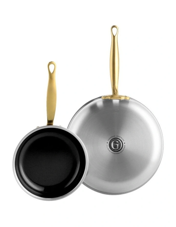 Premiere Gold 2pc Frypan set (26cm 20cm) PFAS-free image 1