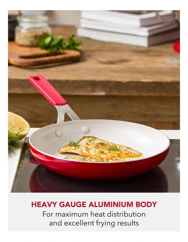KitchenAid Aluminium 2pc frypan set (20/28cm) Empire Red image 3