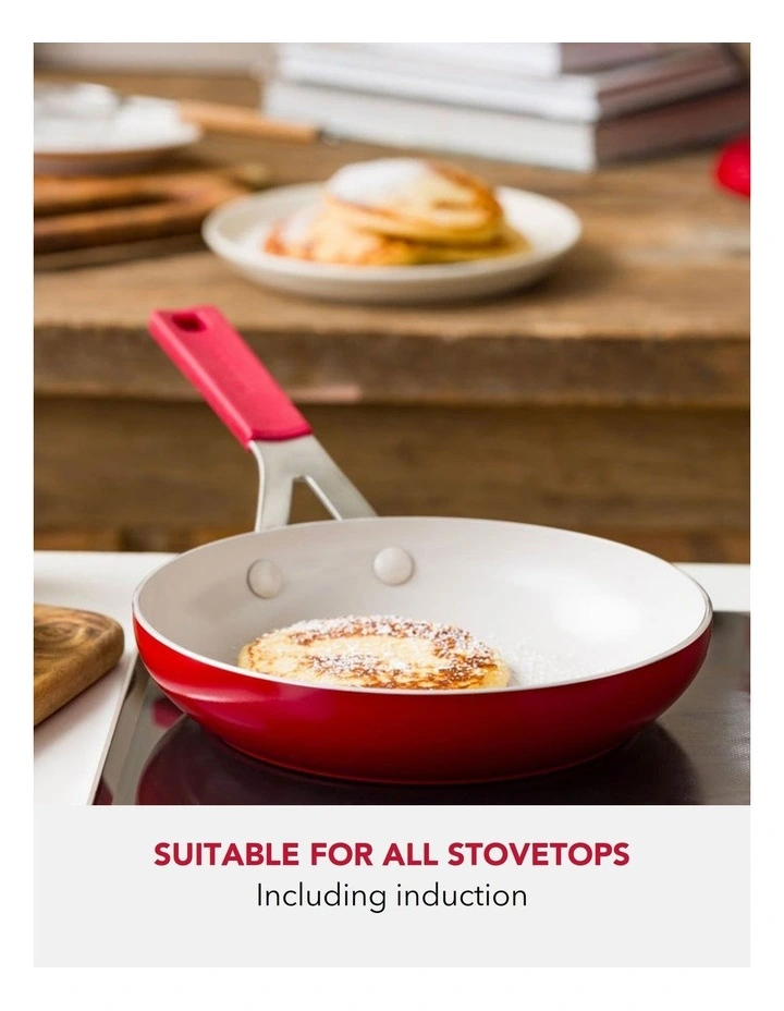 KitchenAid Aluminium 2pc frypan set (20/28cm) Empire Red image 4