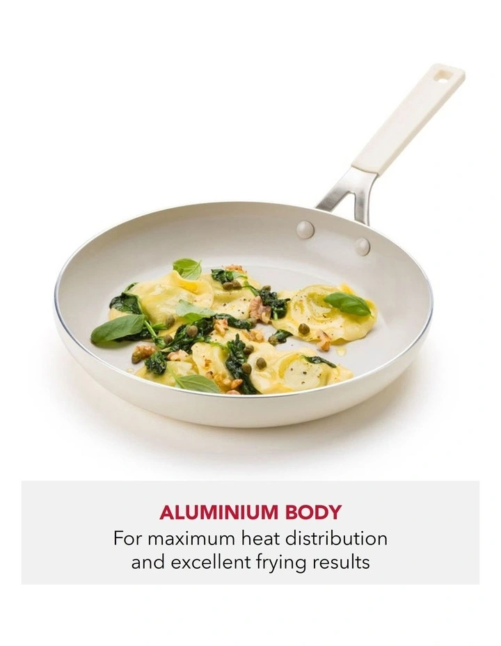 KitchenAid Aluminium 2pc frypan set (20/28cm) Almond Cream image 3