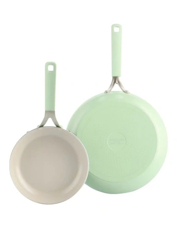 Aluminium Frypan Set Of 2 Pieces 20/28cm in Pistacho