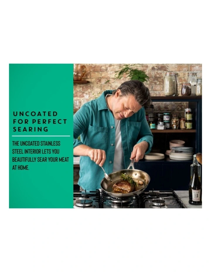 Cook Smart Induction Uncoated Frypan 28cm in Stainless Steel image 4