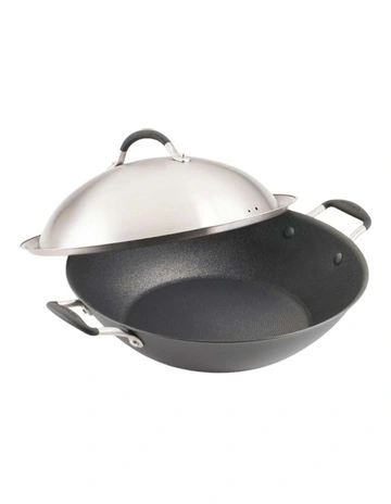 A1 Nonstick Induction Covered Wok 36cm in Grey
