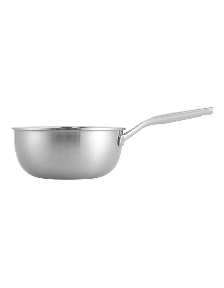 Triply Stainless Steel Open Conical Chef's Pan 20cm/2.36L in Silver image 3