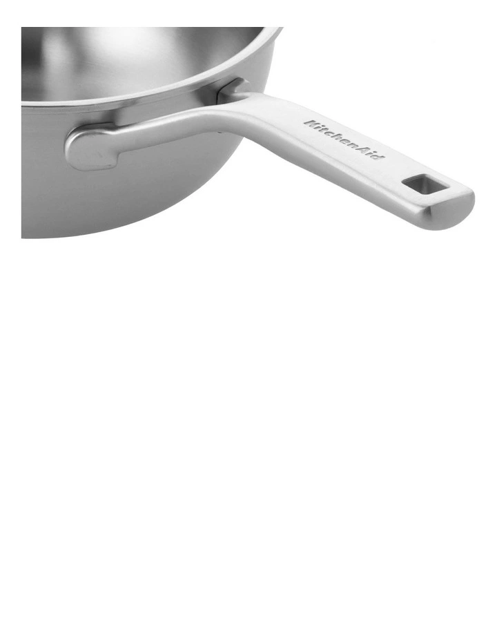 Triply Stainless Steel Open Conical Chef's Pan 20cm/2.36L in Silver image 4