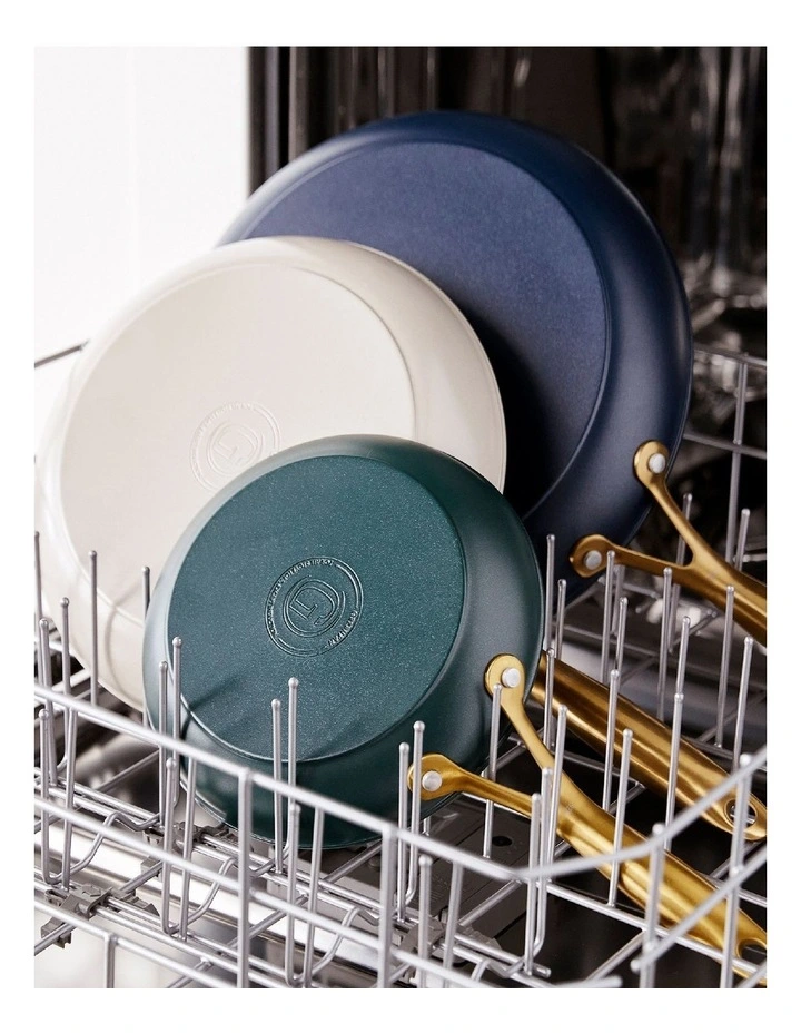 Jewel Frypan Set 20/24/28cm 3 Pieces in Morrocan Green/Taupe/Oxford Blue image 4