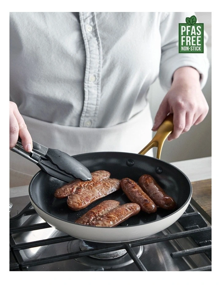 Jewel 20/24/28cm 3pc Frypan Set PFAS-free ceramic non-stick in Dove Grey, Cream White and Taupe image 2