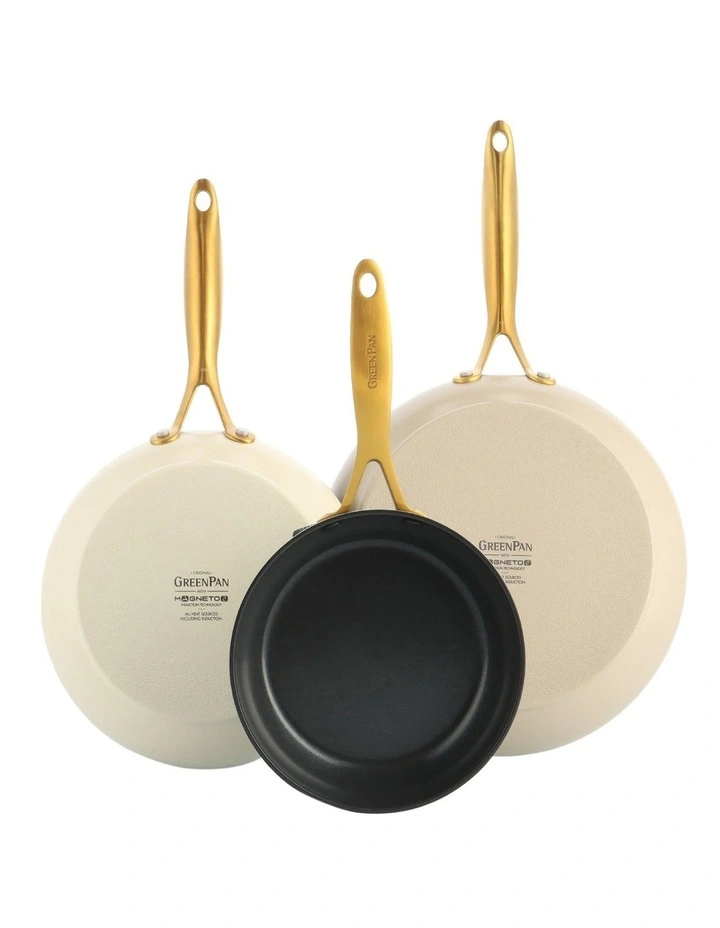 Jewel Frypan Set 20/24/28cm 3 Pieces in Dove Grey/Cream White/Taupe image 2