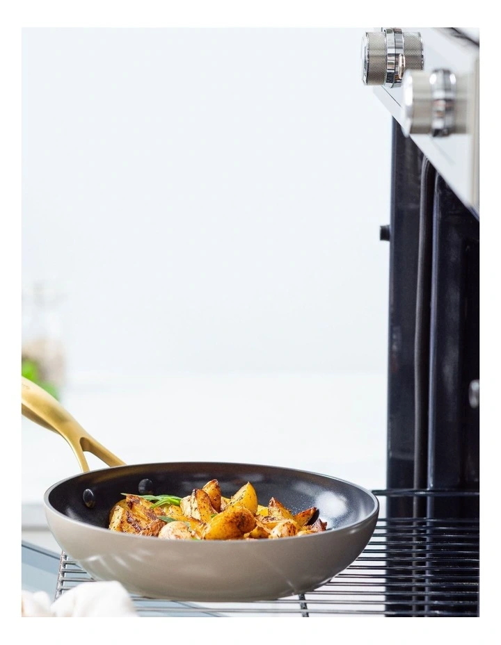 Jewel 20/24/28cm 3pc Frypan Set PFAS-free ceramic non-stick in Dove Grey, Cream White and Taupe image 4
