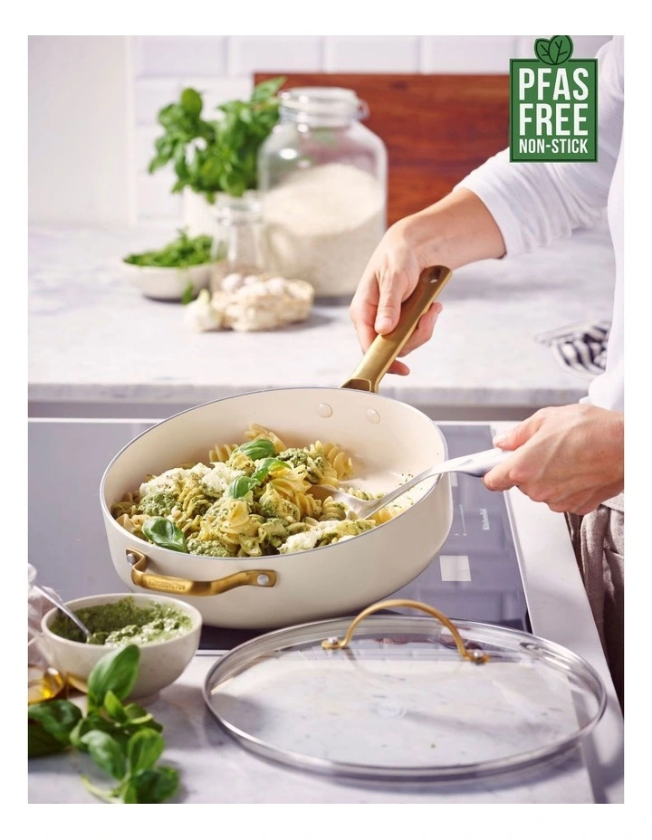 Padova Saute Pan 28cm/3.6L Cream PFAS-free ceramic non-stick image 2