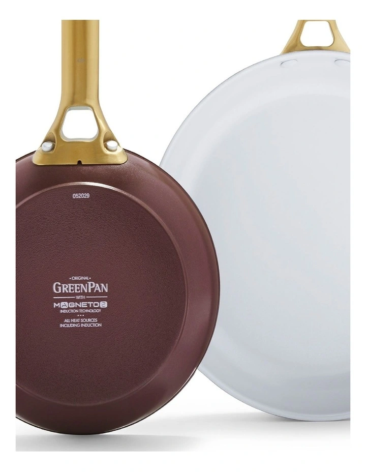 GreenPan Padova 2pc Frypanset 20,28cm Chocolate Truffle PFAS-free ceramic non-stick image 4