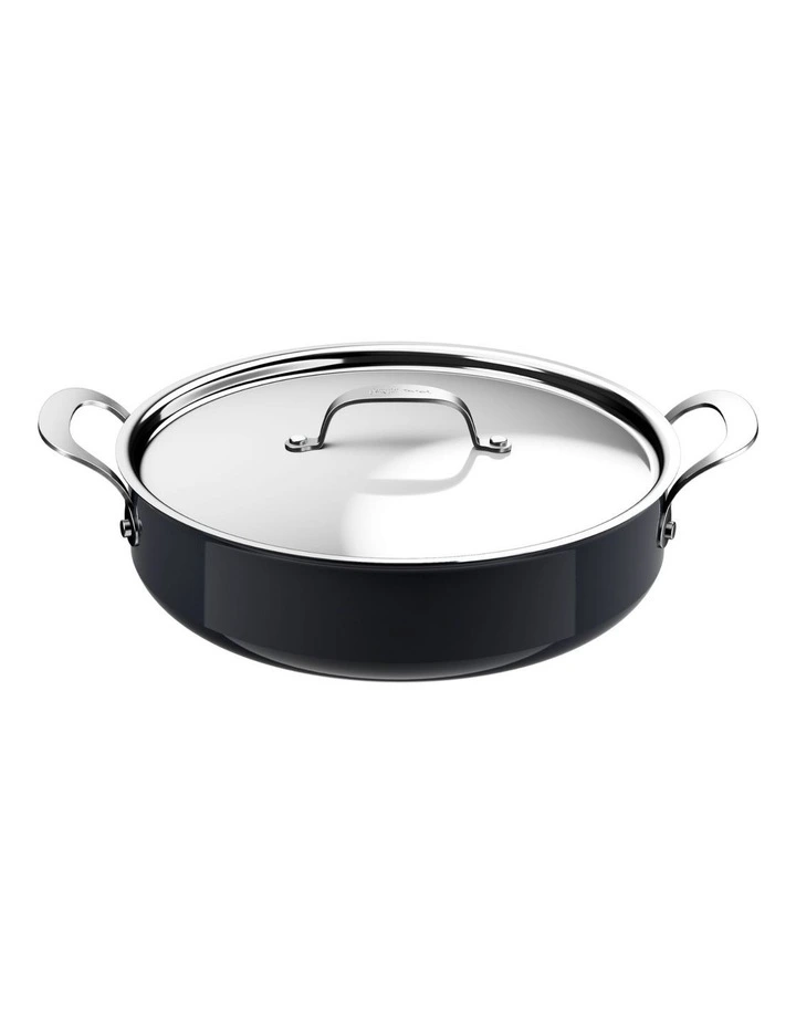 Enjoy Ceramic Induc HA ShallowPan With Lid 30cm in Black Sparkles image 1