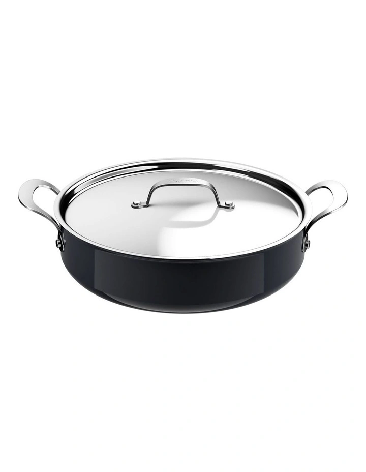 Enjoy Ceramic Induc HA ShallowPan With Lid 30cm in Black Sparkles image 1