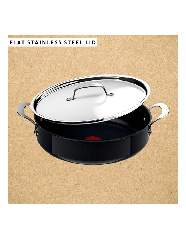 Enjoy Ceramic Induc HA ShallowPan With Lid 30cm in Black Sparkles image 3