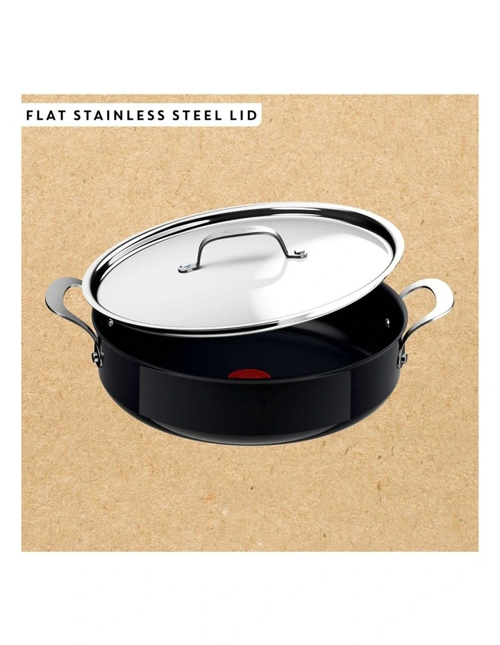 Enjoy Ceramic Induc HA ShallowPan With Lid 30cm in Black Sparkles image 3