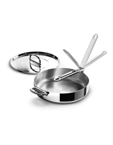 Space Stainless Steel Saute pan with Lid 28cm in Silver
