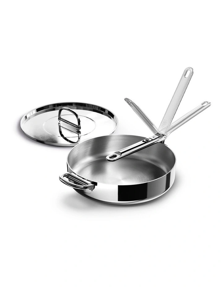 Space Stainless Steel Saute pan with Lid 28cm in Silver image 1