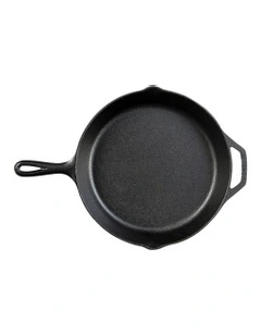 Cast Iron Skillet With Helper Handle 30cm in Black