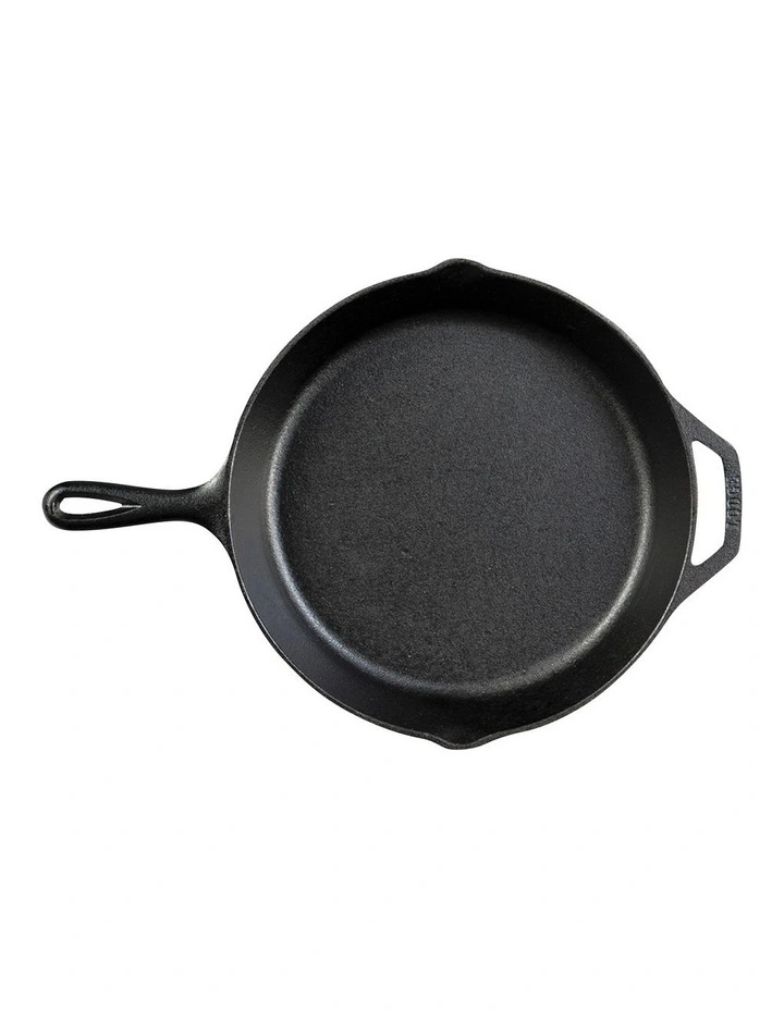 Cast Iron Skillet With Helper Handle 30cm in Black image 1