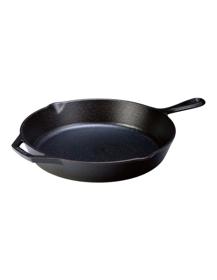 Cast Iron Skillet With Helper Handle 30cm in Black image 2