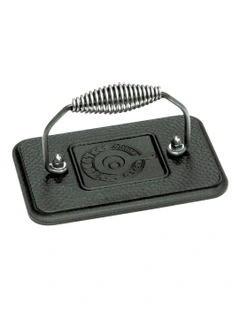 Cast Iron Grill Press 17cm x 4.5cm in Black