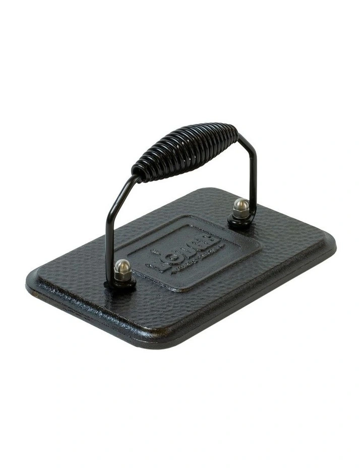 Cast Iron Grill Press 17cm x 4.5cm in Black image 2