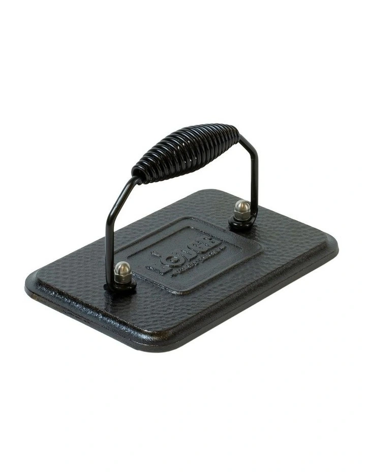 Cast Iron Grill Press 17cm x 4.5cm in Black image 4