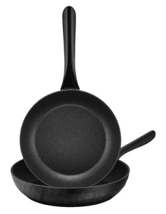 Per Silvia Nonstick Induction Skillet Twin Pack 24/28cm in Black