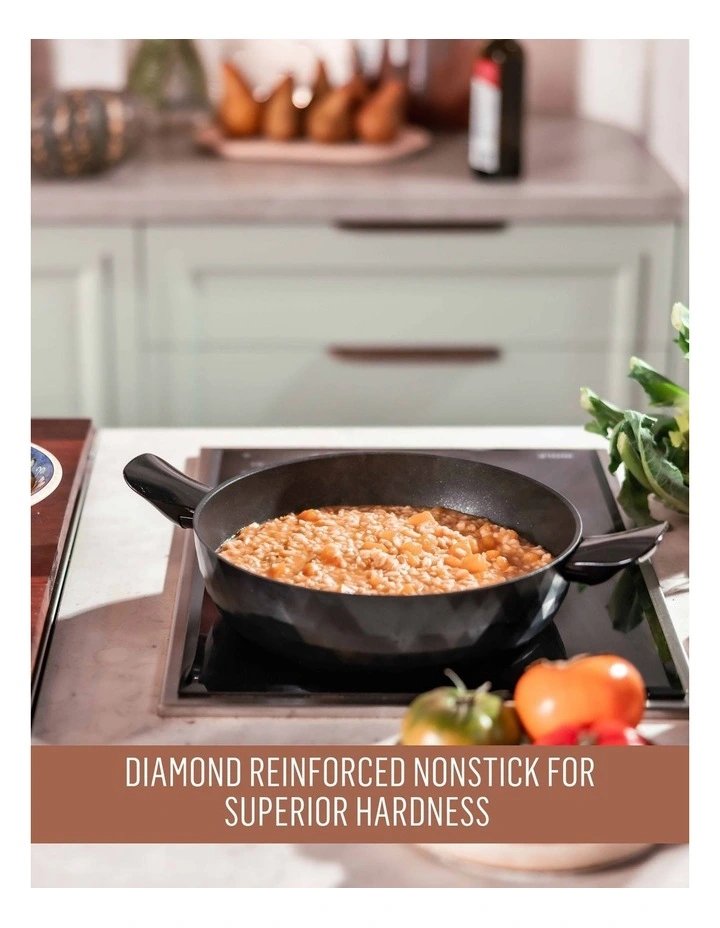 Per Silvia Nonstick Induction Skillet Twin Pack 24/28cm in Black image 2