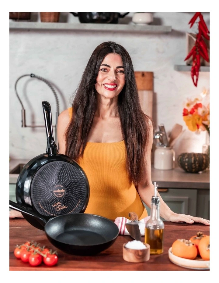 Per Silvia Nonstick Induction Skillet Twin Pack 24/28cm in Black image 2