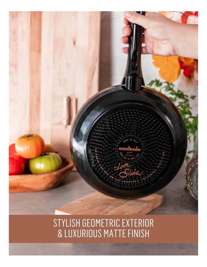 Per Silvia Nonstick Induction Skillet Twin Pack 24/28cm in Black image 5