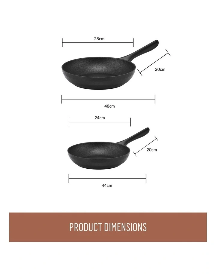 Per Silvia Nonstick Induction Skillet Twin Pack 24/28cm in Black image 7