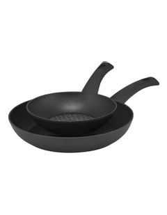Essteele Per Cucinare Nonstick Induction Skillet Twin Pack 20/28cm in Black