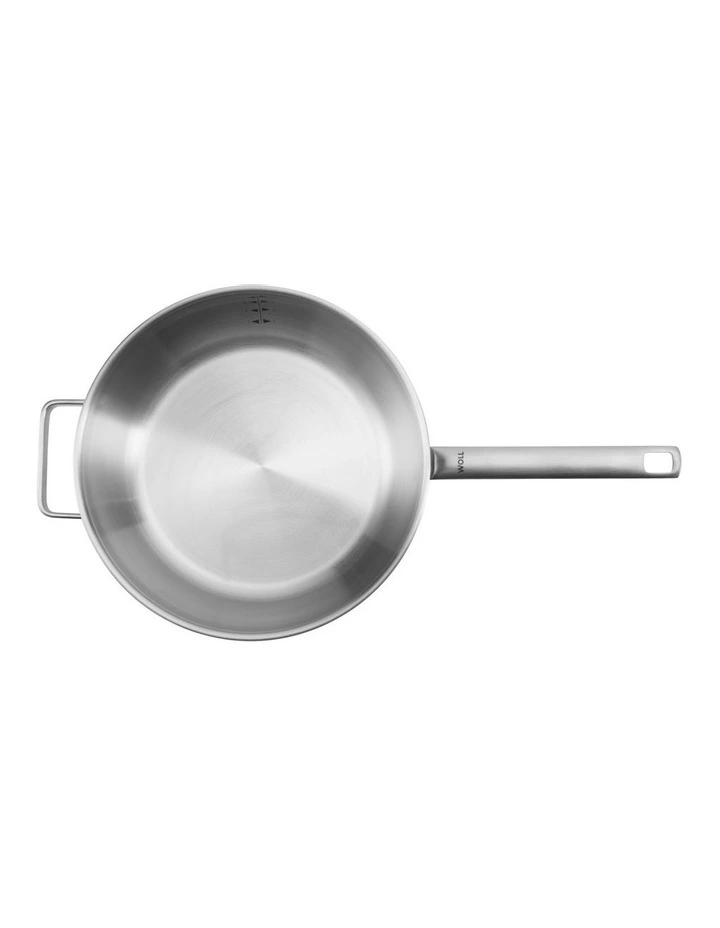 Steel Saute Pan With Lid 28cm in Silver image 2