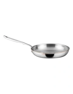Con Cuore Stainless Steel Induction Open Skillet 26cm in Silver