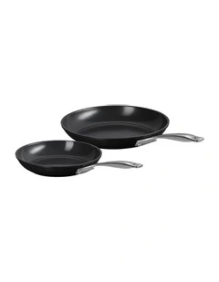 Non-Stick Ceramic Fry Pan Set 24/28cm in Black