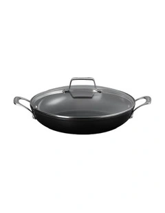 ENSC Glass Lid Saute Pan 26cm in Black