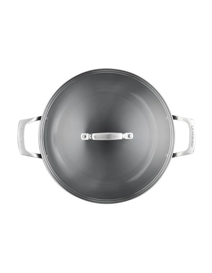 ENSC Shllw Glass Lid Braiser 30cm in Black image 3