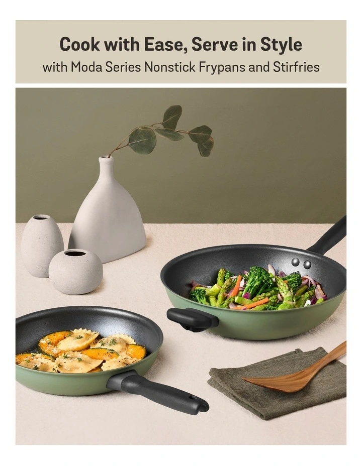 Moda Induction Open French Frypan 24cm in Green image 2